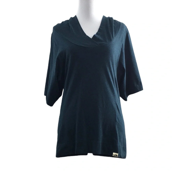 The North Face Green Hooded T Shirt Womens Small Short Sleeve‎ Tee Top - Picture 1 of 11